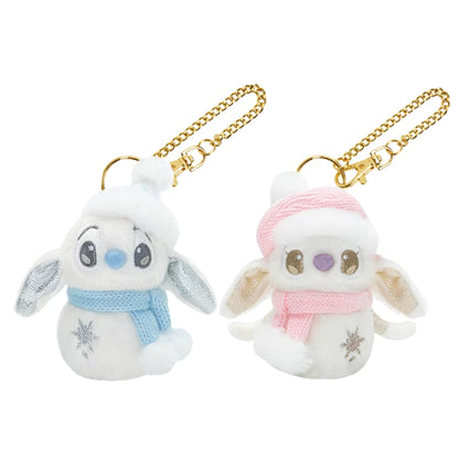 “Pre-order” SHDR - Stitch & Angel Snowman Plush Keychain Set 9cm, Christmas 2024