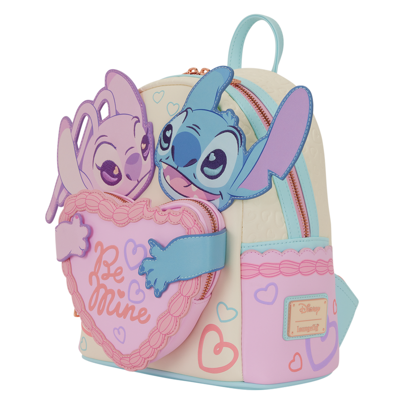 "Pre-Order" HKDL - Stitch & Angel Be Mine  Loungefly Mini Backpack, Lilo & Stitch