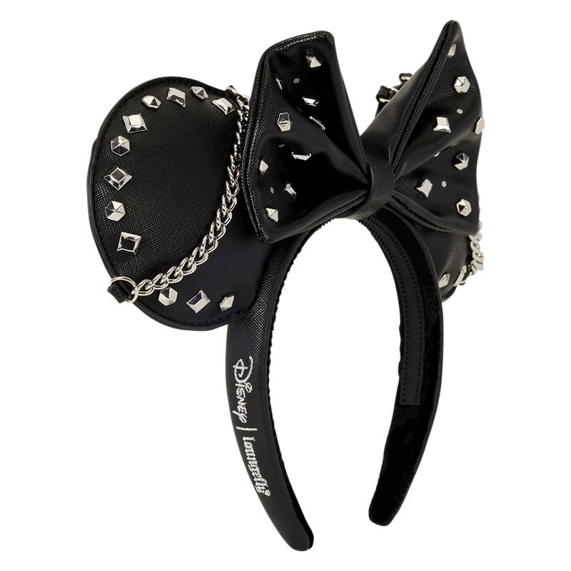 “Pre-order” HKDL - Minnie Mouse Studs & Chains Loungefly Ear Headband for Adults