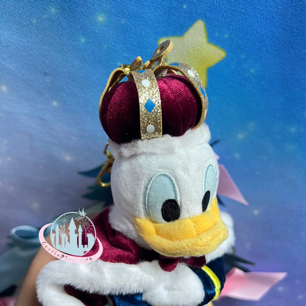 HKDL - Donald Plush Keychain, DONALD THE KING BIRTHDAY【Ready Stock】