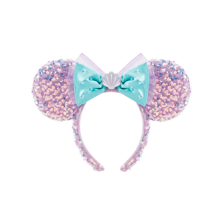 "Pre-Order" HKDL - The Little Mermaid Iridescent Sequins ears Headband for Adults, Mickey’s PhilharMagic 2026