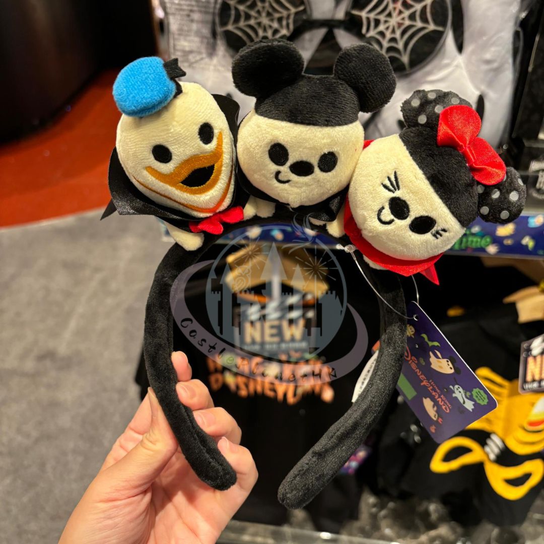 HKDL - Ghost Mickey,Minnie & Donald Plush Ears Headband (Halloween 2024)【Ready Stock】