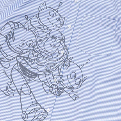 “Pre-order” HKDL - BUZZ & ALIENS STRIPE SHORT SLEEVE SHIRT for Adults, TOY STORY X GROCERY 2026