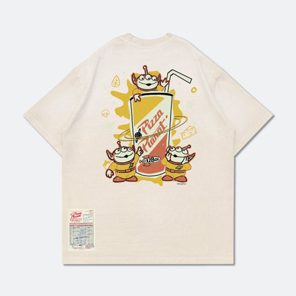 “Pre-order” HKDL - PIZZA PLANET CUP WASHED GRAPHIC BOXY TEE for Adults, TOY STORY X GROCERY 2026