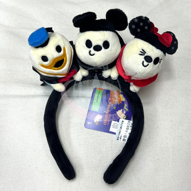 HKDL - Ghost Mickey,Minnie & Donald Plush Ears Headband (Halloween 2024)【Ready Stock】