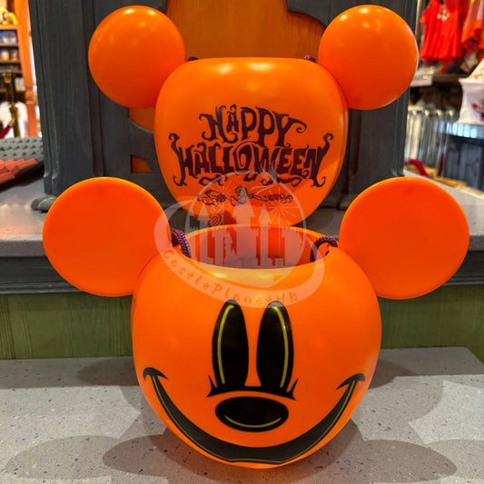 "Pre-Order" HKDL - Mickey Mouse Happy Halloween Pumpkin Treat Bucket (Halloween 2024)