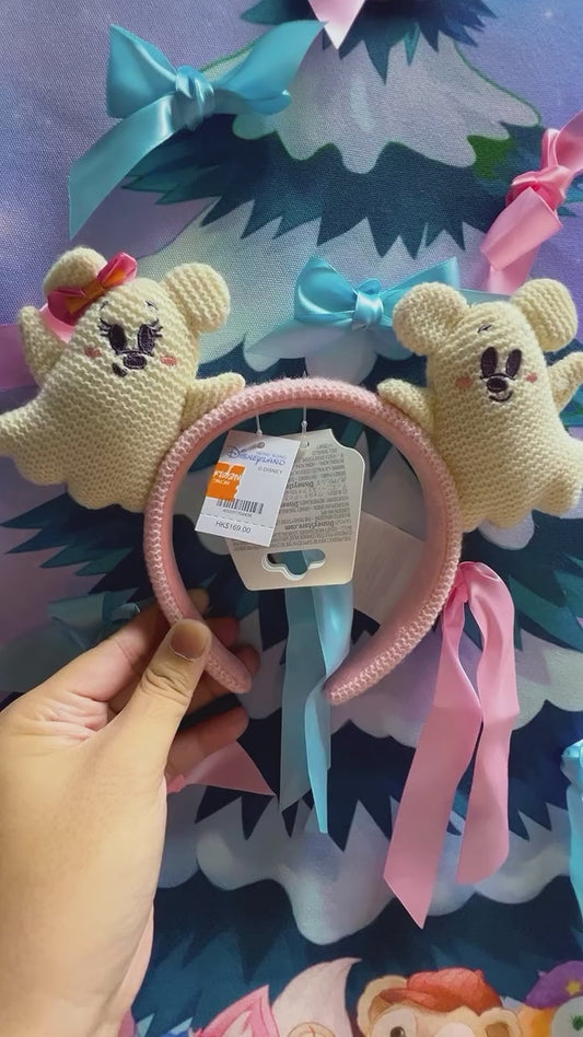 HKDL - Mickey and Minnie Mouse Ghosts Ears Headband for Adults, Halloween 2025【READY STOCK】
