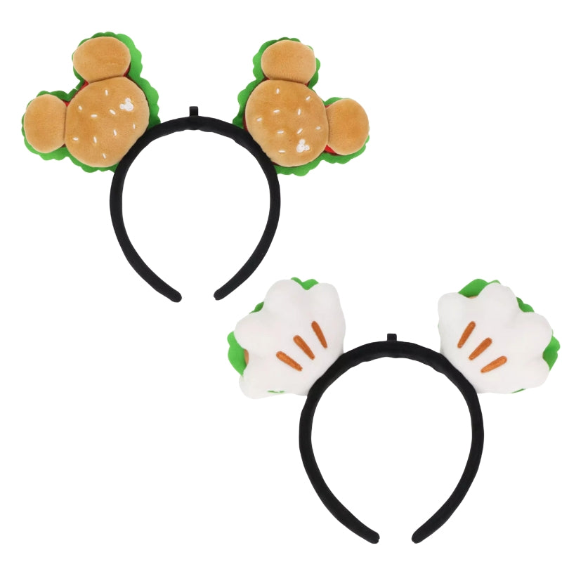 "Pre-Order" TDR - Burger Hamburger Gloves Chicken Pao Mickey Ears Headband Set of 2