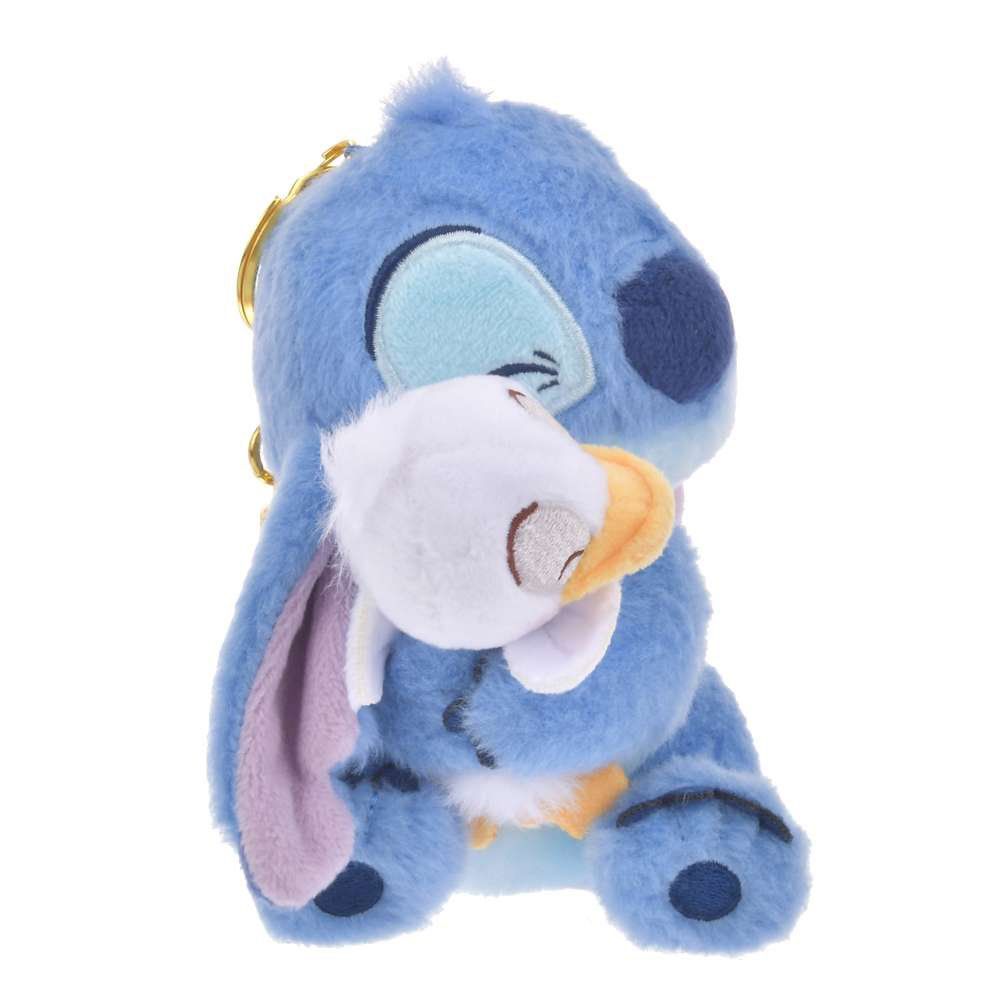 Hug Keychain HKDL - Stitch Plush Keychain Hug with Duck (Disney Stitch Day Collecti ...