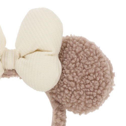 "Pre-Order" TDR - Minnie Brown Fluffy ear Headband (2022 Fluffy)