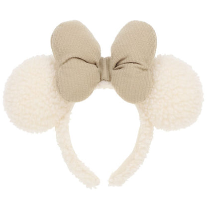 TDR - Minnie White Fluffy Ears Headband【Ready Stock】