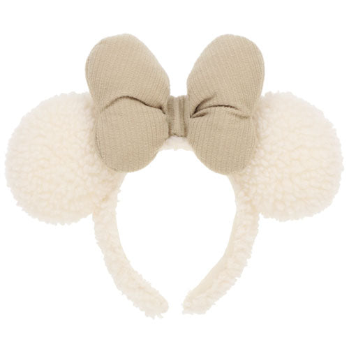 TDR - Minnie White Fluffy Ears Headband【Ready Stock】