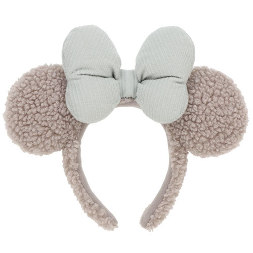 "Pre-Order" TDR - Minnie Grey Fluffy ear Headband (2022 Fluffy)