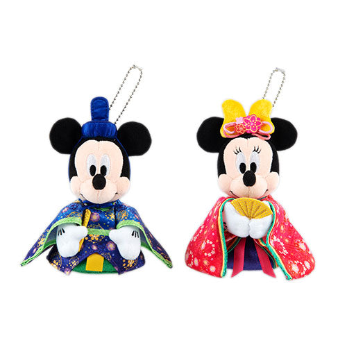 "Pre-Order" TDR - Mickey & Minnie Plush Keychain set (Happiest Birthday!)