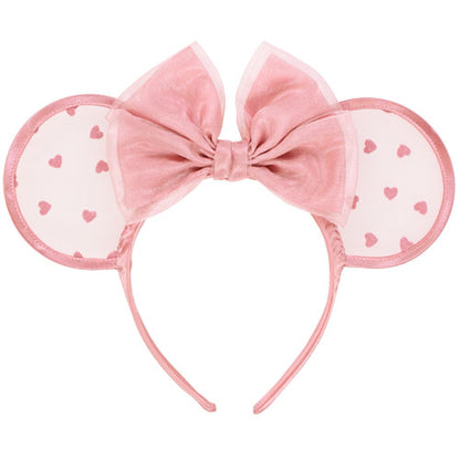 HKDL -  Minnie Pink Lace Ear Headband Headband【Ready Stock】