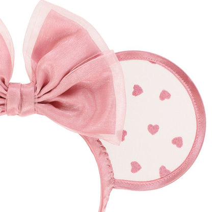HKDL -  Minnie Pink Lace Ear Headband Headband【Ready Stock】