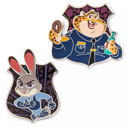 HKDL - Zootopia ''The ZPD'' Mystery Pins Set【Ready Stock】
