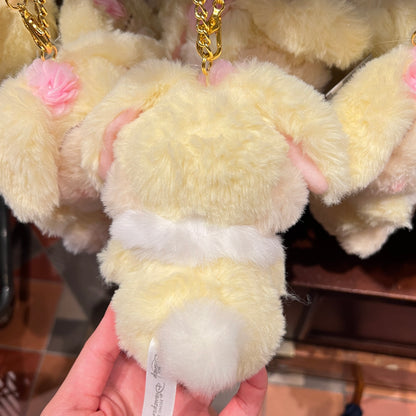 HKDL - Miss Bunny Fluffy Plush Keychain, PASTEL BUNNIES【Ready Stock】