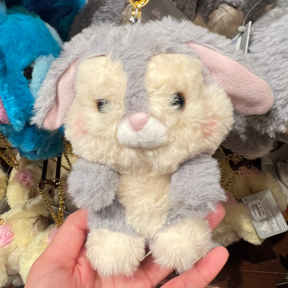 HKDL - Thumper Fluffy Plush Keychain, PASTEL BUNNIES "Bambi"【Ready Stock】